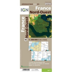 Carte IGN Nord-Ouest au 1/500 000