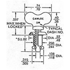 2600-2W Camloc CAD Wing Stud