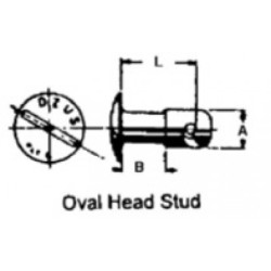 AJ3-40 CAD PLATEDOVAL HEAD STUD