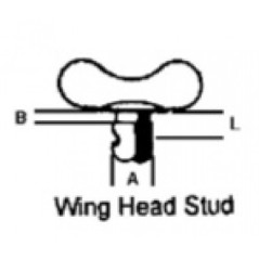 AJW3-25SS SS WING HEAD STUD