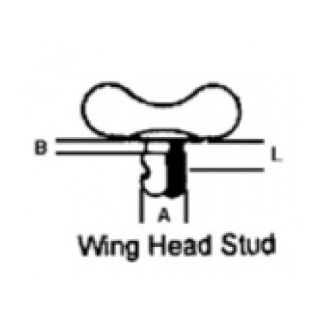 AJW3-40 CAD WING HEAD STUD