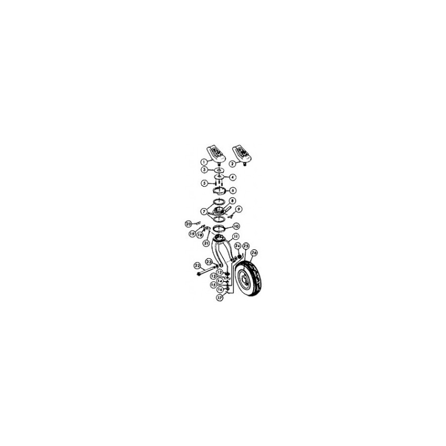 Scott Rear Bracket SCOTT 3200 roulette de queue / Bracket Assembly ABI-800613