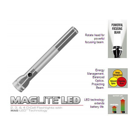 MAGLITE GREY PEWTER 3D CELL FLASHLIGHT