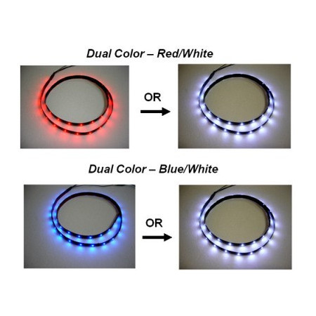 FLEXIBLE LED INSTRUMENT LIGHTS - RED/WHITE 24V DUAL COLOR