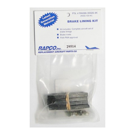 RAPCO RA66-109 4 PACK BRAKE LINING KIT