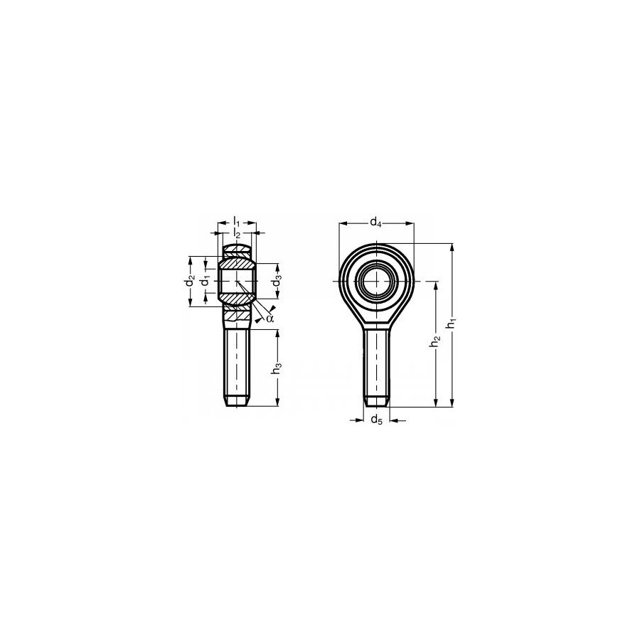 Lot De 4 Rotules Uniball M8 Extérieur Gauche - Pour Kart, Biellette - Référence AC04, Neuf