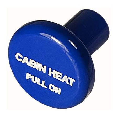 KNOB Round Blue Cabin Heat 6277LH