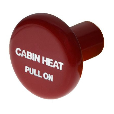 KNOB Round Red Cabin Heat 6277RH