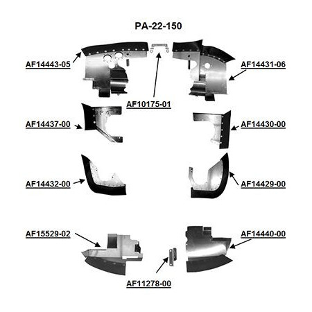 ENGINE BAFFLE KIT Bare Black Seals PA22150-BRBK