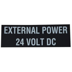 PLACARD External Power 24 Volt JM-017