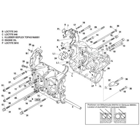 ECROU BORGNE CULASSE MOTEUR A EAU 842476