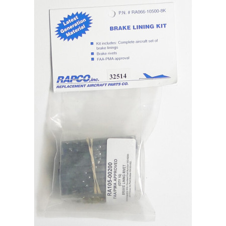 Rapco RA066-10500-8K Brake Lining Kit - 8 Pack