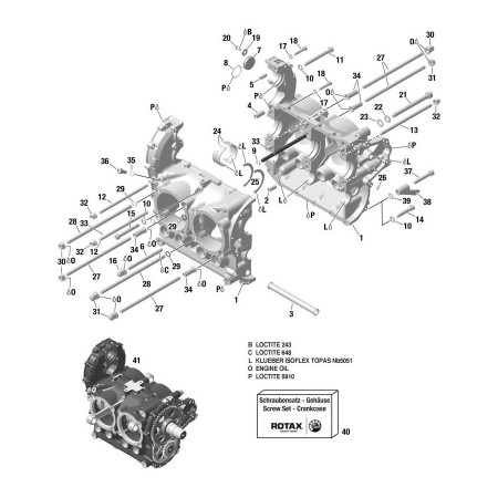 2489 CRANKCASE (from crankase S/N: 14.0000) Pour ROTAX 912UL