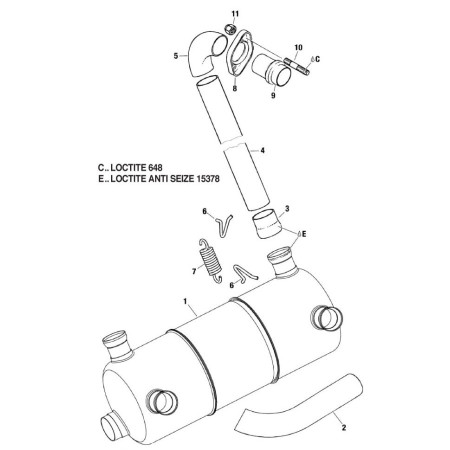 2494 EXHAUST SYSTEM Pour ROTAX 912UL