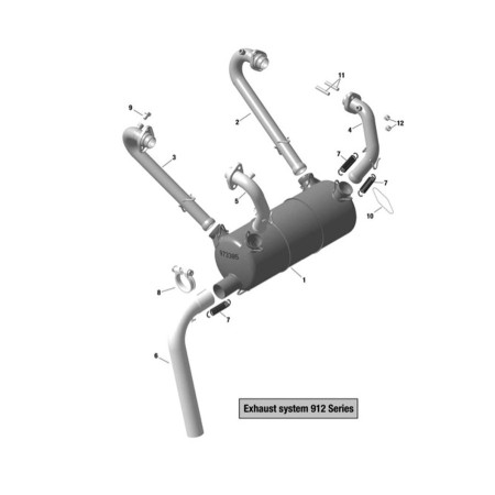 2495 EXHAUST SYSTEM 912 SERIES Pour ROTAX 912UL